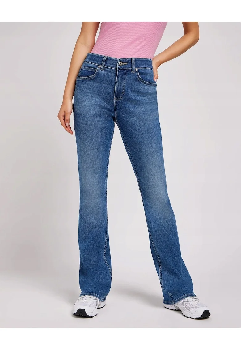 Pantaloni Dama Bootcut, 34/31ee, 112350782, 34/31, Material 78% Bumbac, 20% Poliester, 2% Elastan, Croi 34/31oose Fit, Inchidere Fermoar, Numar De Buzunare 5, Albastru