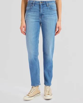 Pantaloni Dama,  Carol, 27/29, Croi Drept, Stil Drept, Regulamentar, Inaltimea Taliei Inalta, Inchidere Fermuar, Albastru