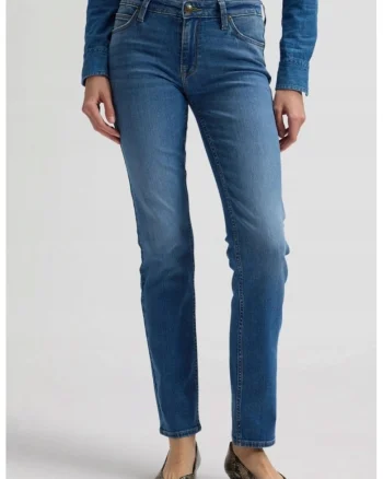 Pantaloni De Dama,  Marimea 27/31, Albastru, Elly, Croiala Slim Fit, Model Conic Ajustat, Talie Medie Regulara, Fermoar