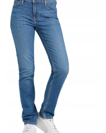 Pantaloni De Dama,  Marimea 29/31, Albastru, Elly, Croiala Slim Fit, Model Conic Ajustat, Talie Medie Regulara, Fermoar