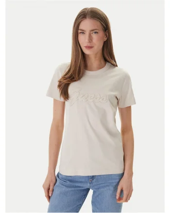Tricou femei,  din bumbac, culoare bej
