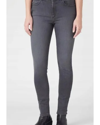 Blugi skinny dama,  Bumbac, Gri, Gri