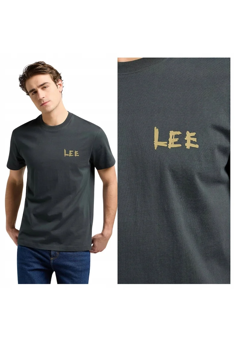 Tricou Pentru Barbati,  Gri, Relaxed Graphic Tee, Regular Fit, 100% Bumbac, Croiala Regular, Gri