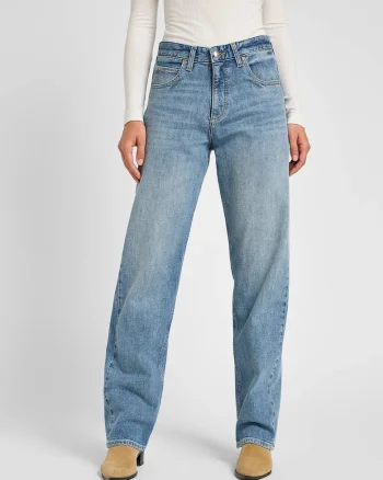 Pantaloni Dama,  Rider, 29/31, Croi Regular Fit, Stil Drept, Regulamentar, Inaltimea Taliei Medie, Regulamentara, Inchidere Fermuar, Albastru