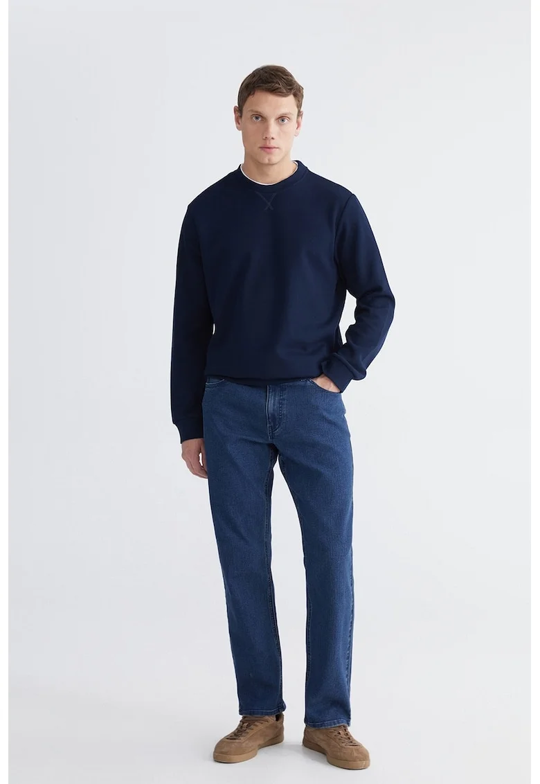 Blugi uni regular fit, Bleumarin