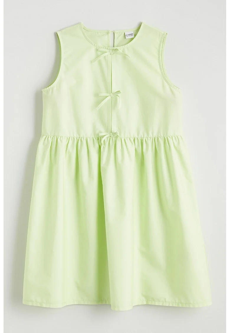 Rochie evazata fara maneci, Verde fistic