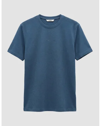 Tricou uni din amestec de bumbac, Albastru inchis