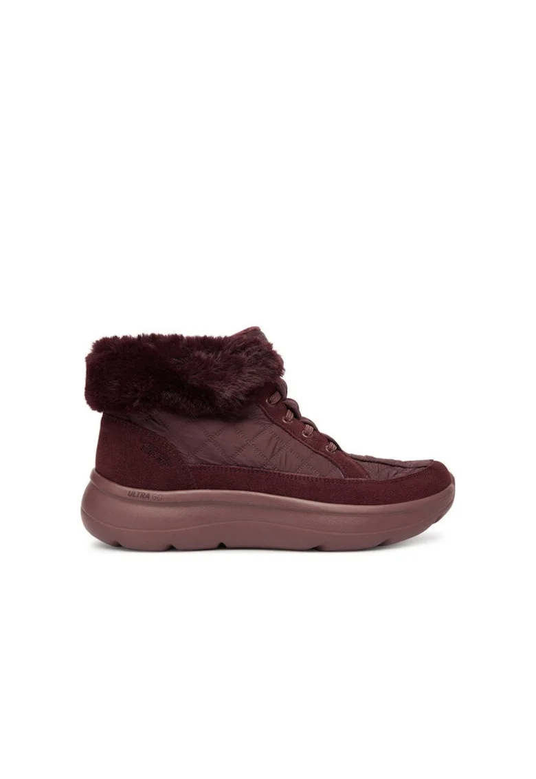 Ghete sport dama,  cizme Burgundy, tesatura