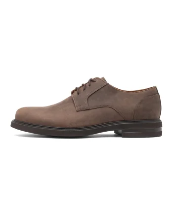 Pantofi din piele intoarsa cu clapa, Maro deschis