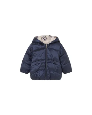Geaca de iarna reversibila pentru fetite,, Bleumarin
