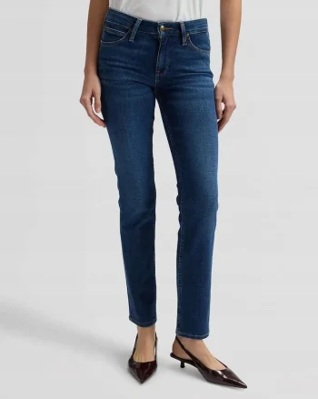 Pantaloni De Dama,  Marimea 27/31, Albastru, Elly Mid, Croiala Skinny Fit, Model Conic Ajustat, Talie Inalta, Fermoar