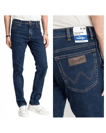 Blugi slim fit cu talie medie Texas, Albastru