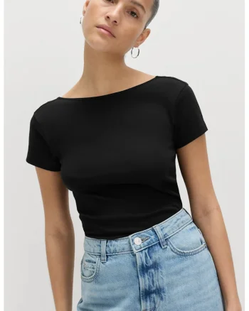 Tricou de bumbac, Negru carbon