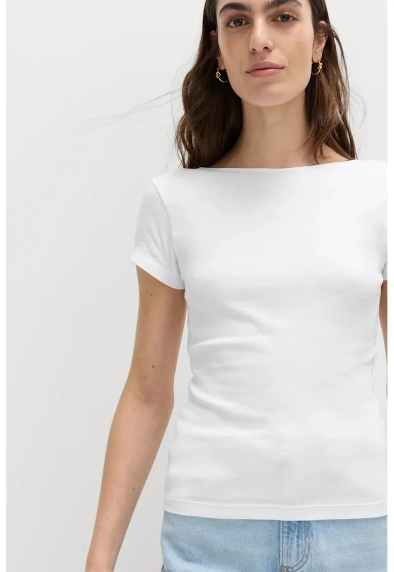Tricou de bumbac, Alb optic