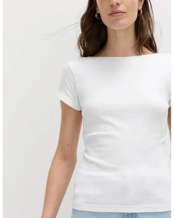 Tricou de bumbac, Alb optic