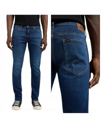 Blugi slim fit cu talie medie, Albastru