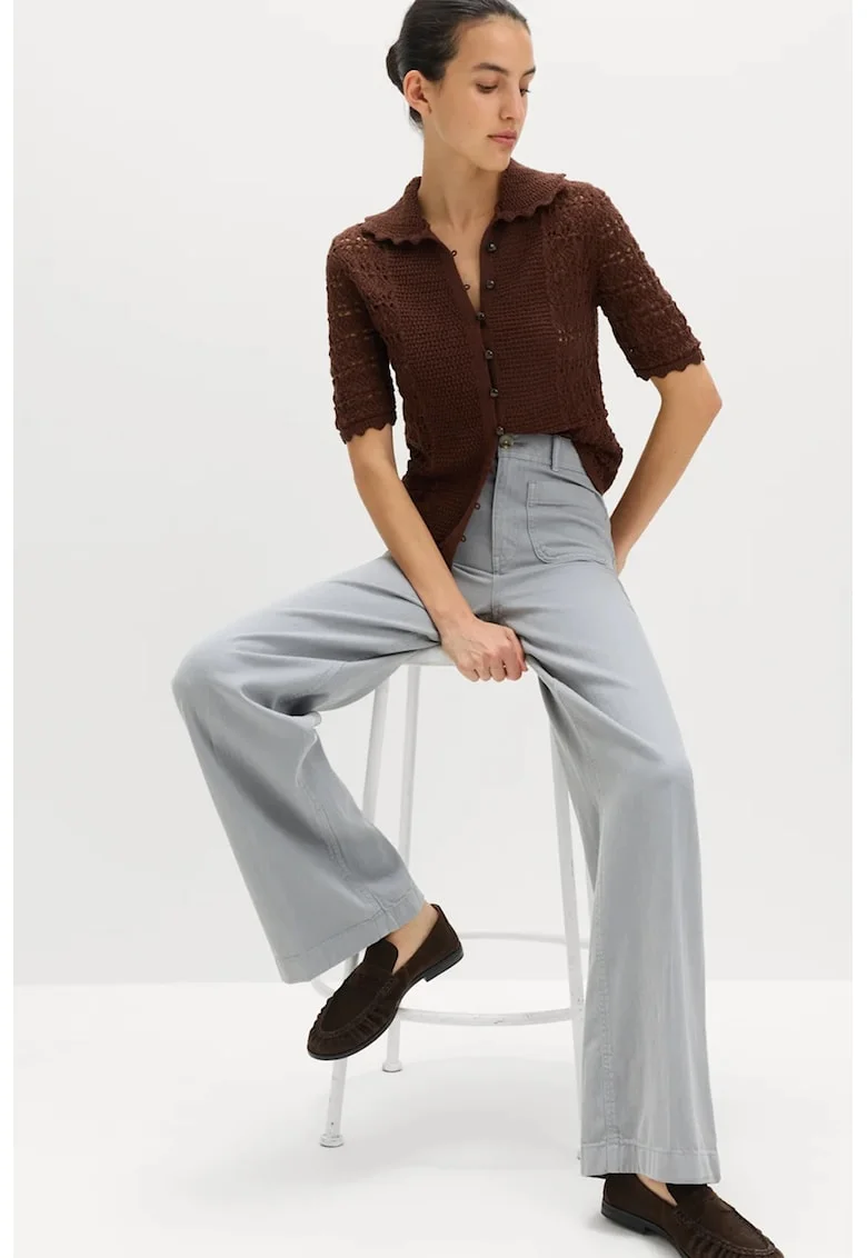 Pantaloni ampli uni, Gri