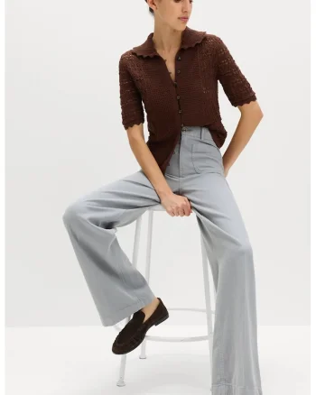Pantaloni ampli uni, Gri
