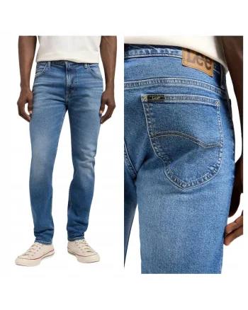 Blugi slim fit cu aspect decolorat Rider1, Albastru