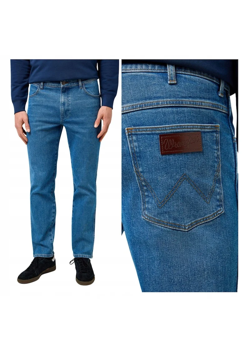 Blugi slim fit cu talie medie River, Albastru, Albastru