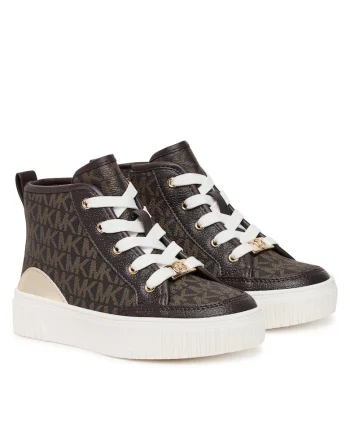 Pantofi sport copii,  adidasi maro, piele ecologica