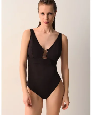 Costum de baie intreg, Negru
