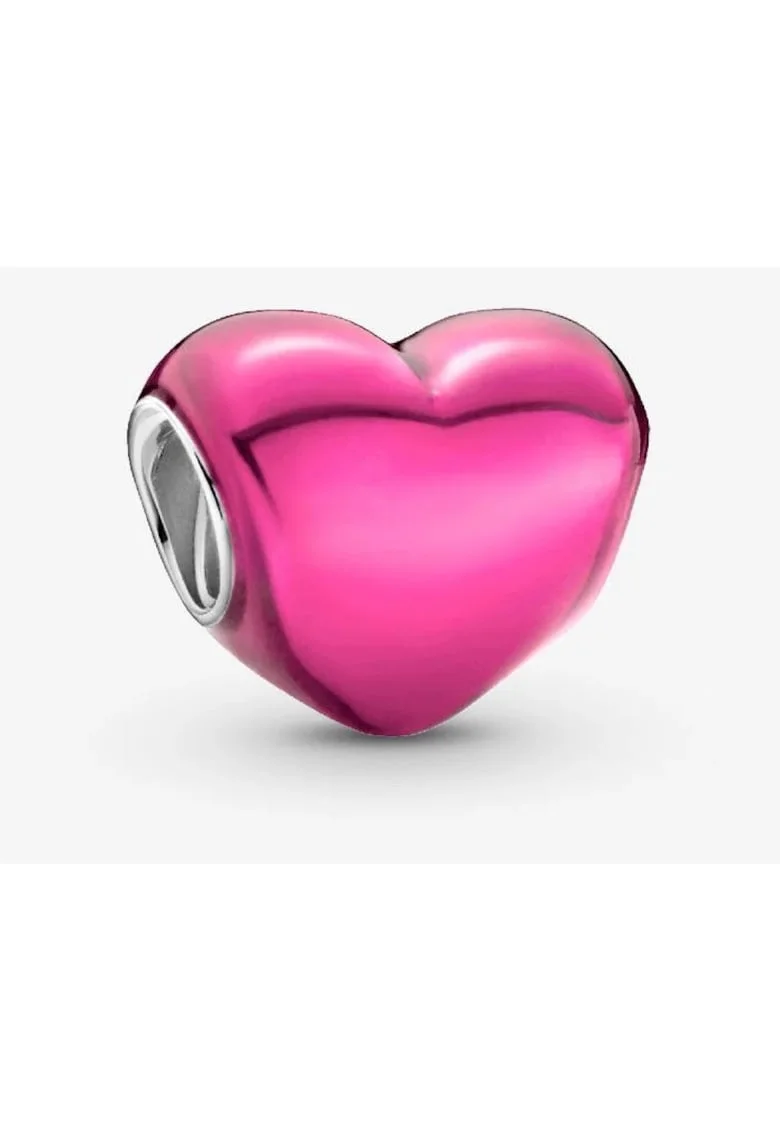 Charm  tip inima Roz - Argint 925