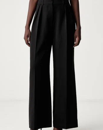Le Privé pantaloni wide leg pentru femei VIOLA TROUSERS NOIR