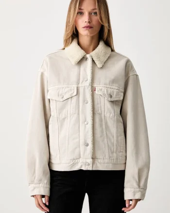 Levi's geacă de blugi pentru femei din denim 90S SHERPA