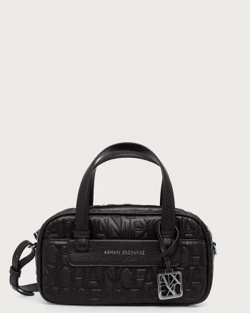 Armani Exchange geantă baguette pentru femei cu imitație de piele