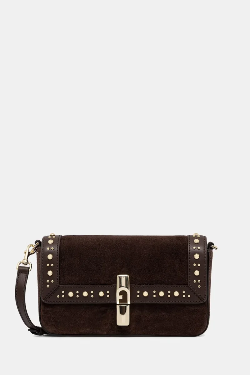 Furla geantă crossbody pentru femei din piele întoarsă