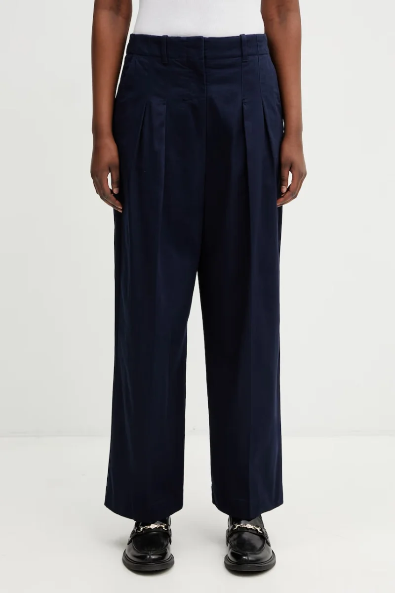 Lacoste pantaloni pentru femei, din bumbac cu elastan