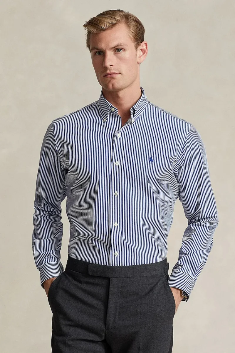 Polo Ralph Lauren cămașă pentru bărbați din bumbac cu elastan