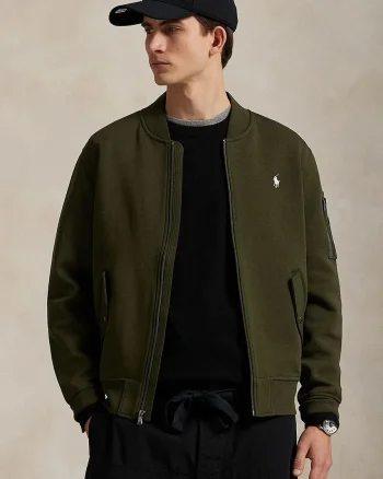 Polo Ralph Lauren hanorac cu fermoar pentru bărbați cu bumbac