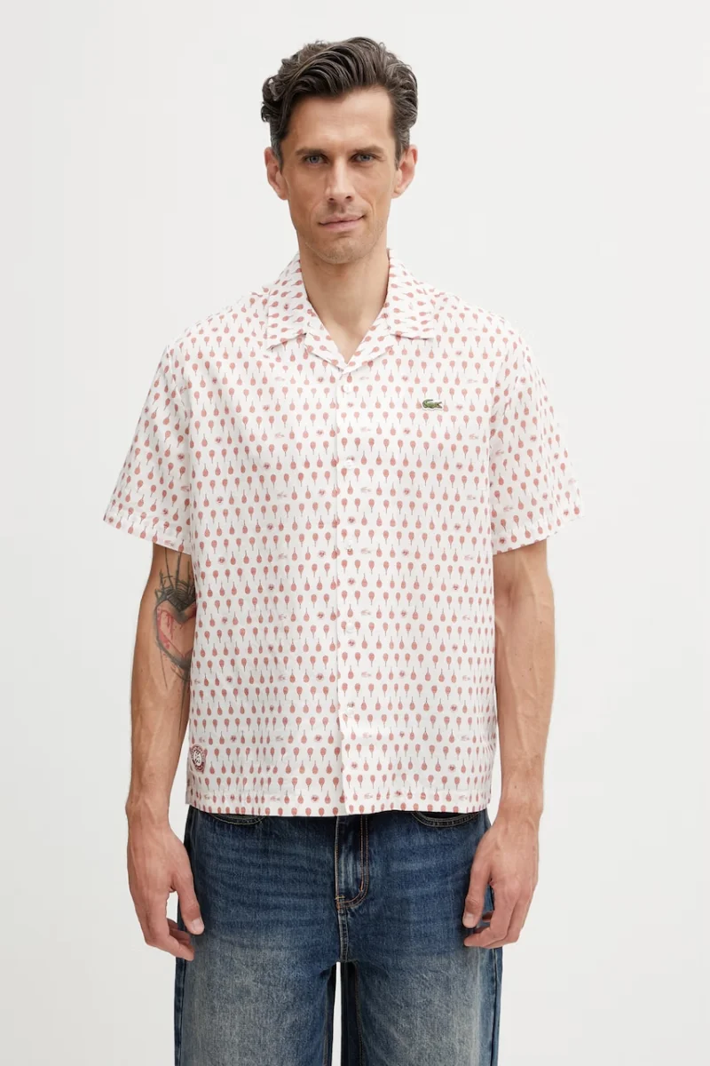 Lacoste cămașă pentru bărbați cu in