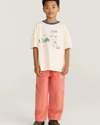 Bobo Choses pantaloni straight pentru copii din bumbac
