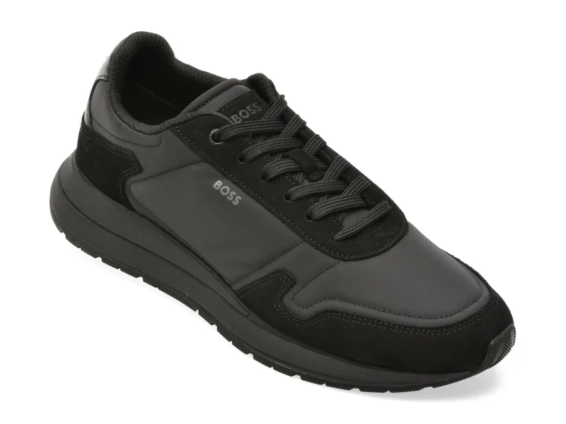 Pantofi sport BOSS negri, 8945, din material textil