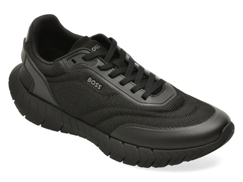 Pantofi sport BOSS negri, 8946, din material textil