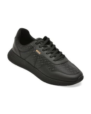 Pantofi sport BOSS negri, 8772, din material textil