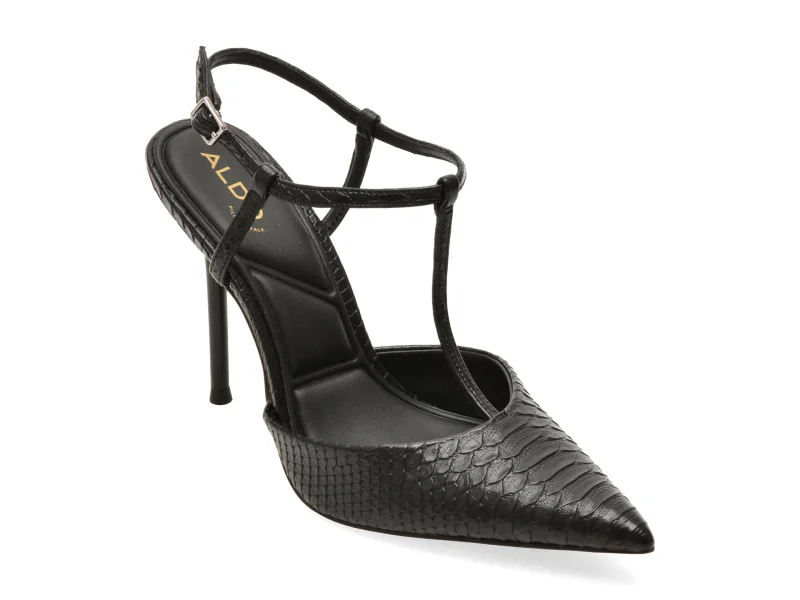 Pantofi eleganti ALDO negri, LEONNIAH 001, din piele ecologica