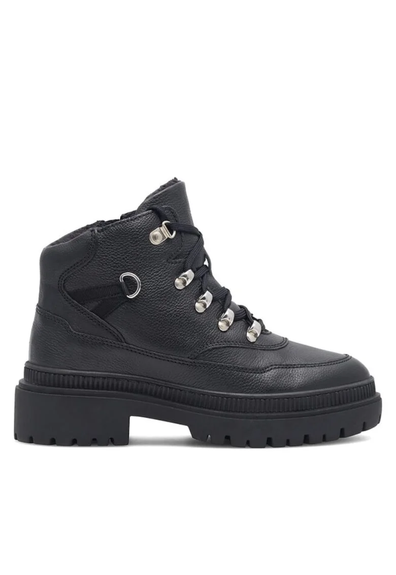 Botine dama,  590558812501340, Piele naturala, Negru