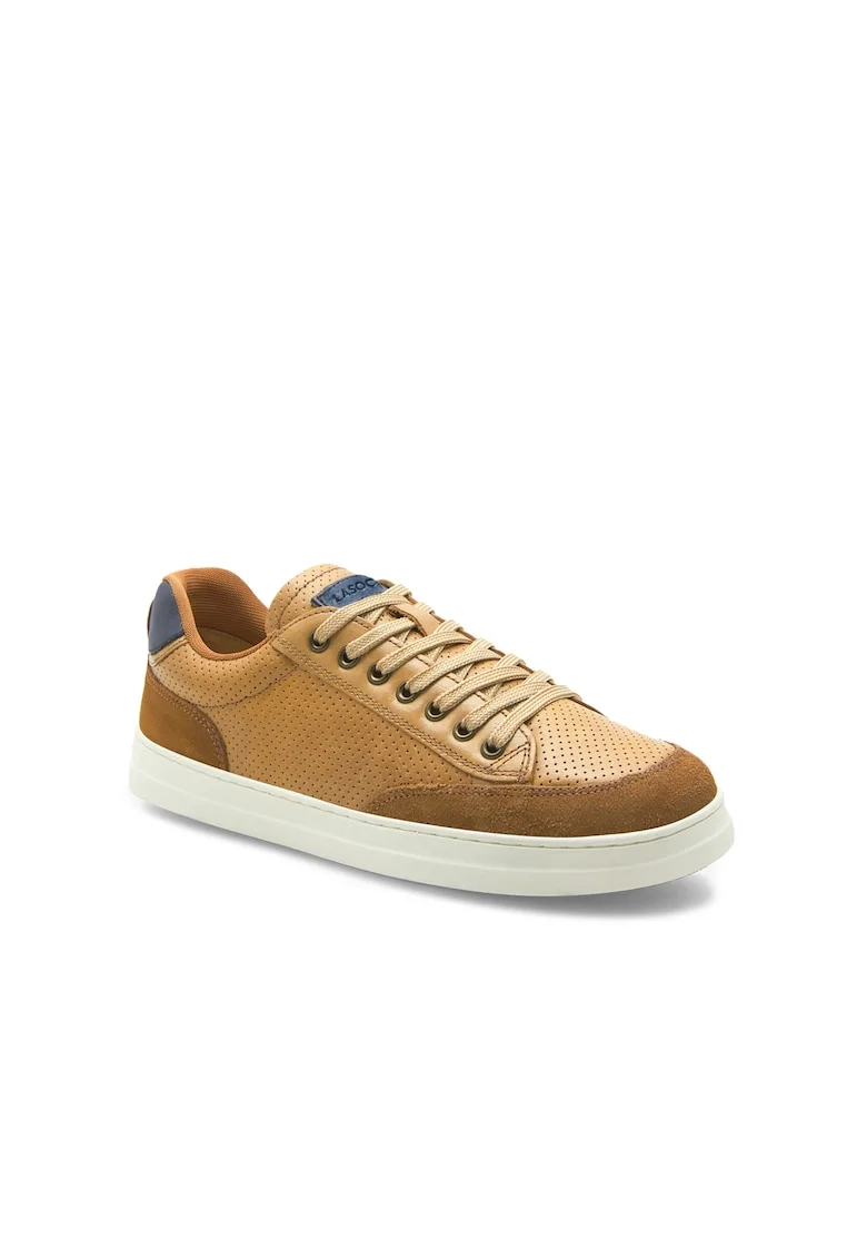 Pantofi sport copii,  323143, Piele naturala, Maro