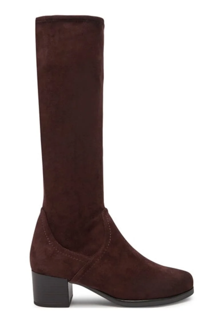 Cizme dama,  304311, Piele naturala, Maro