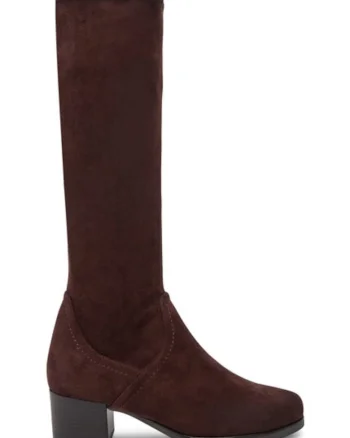 Cizme dama,  304311, Piele naturala, Maro