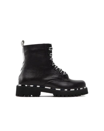 Pantofi sport dama,  25207, Piele naturala, Negru