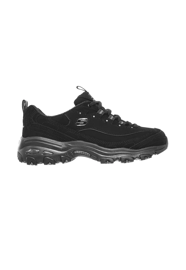 Pantofi sport de piele ecologica si piele D'Lites Play, Negru