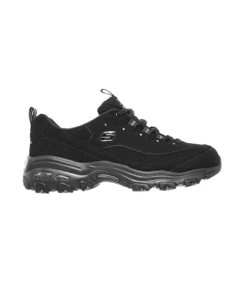 Pantofi sport de piele ecologica si piele D'Lites Play, Negru
