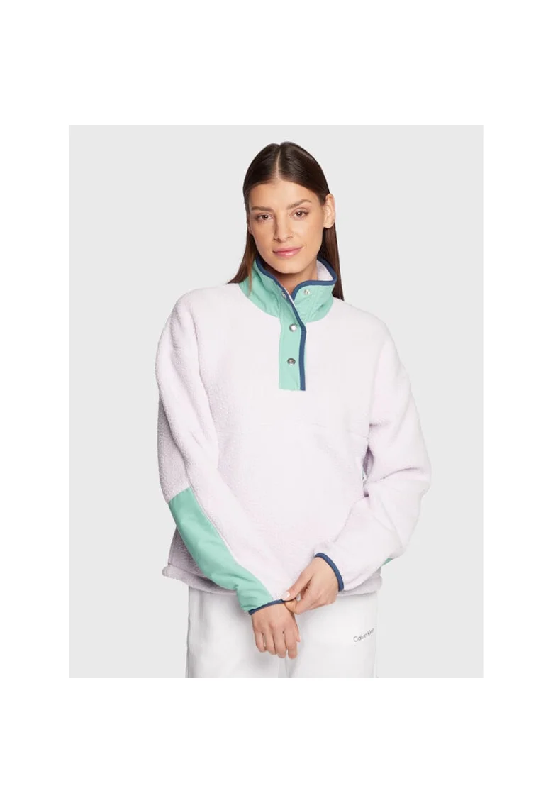 Hanorac sport dama,  Cragmont Fleece, 1/4 snap, alb, poliester,
