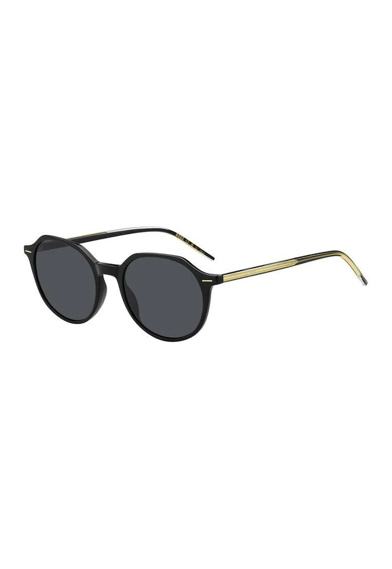 Ochelari de soare pantos cu lentile uni, Auriu/Negru/Gri antracit