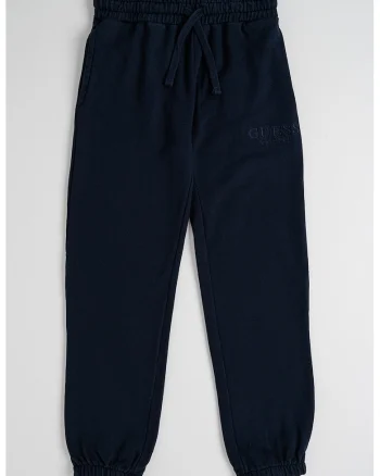 Pantaloni de trening din bumbac cu snur, Bleumarin